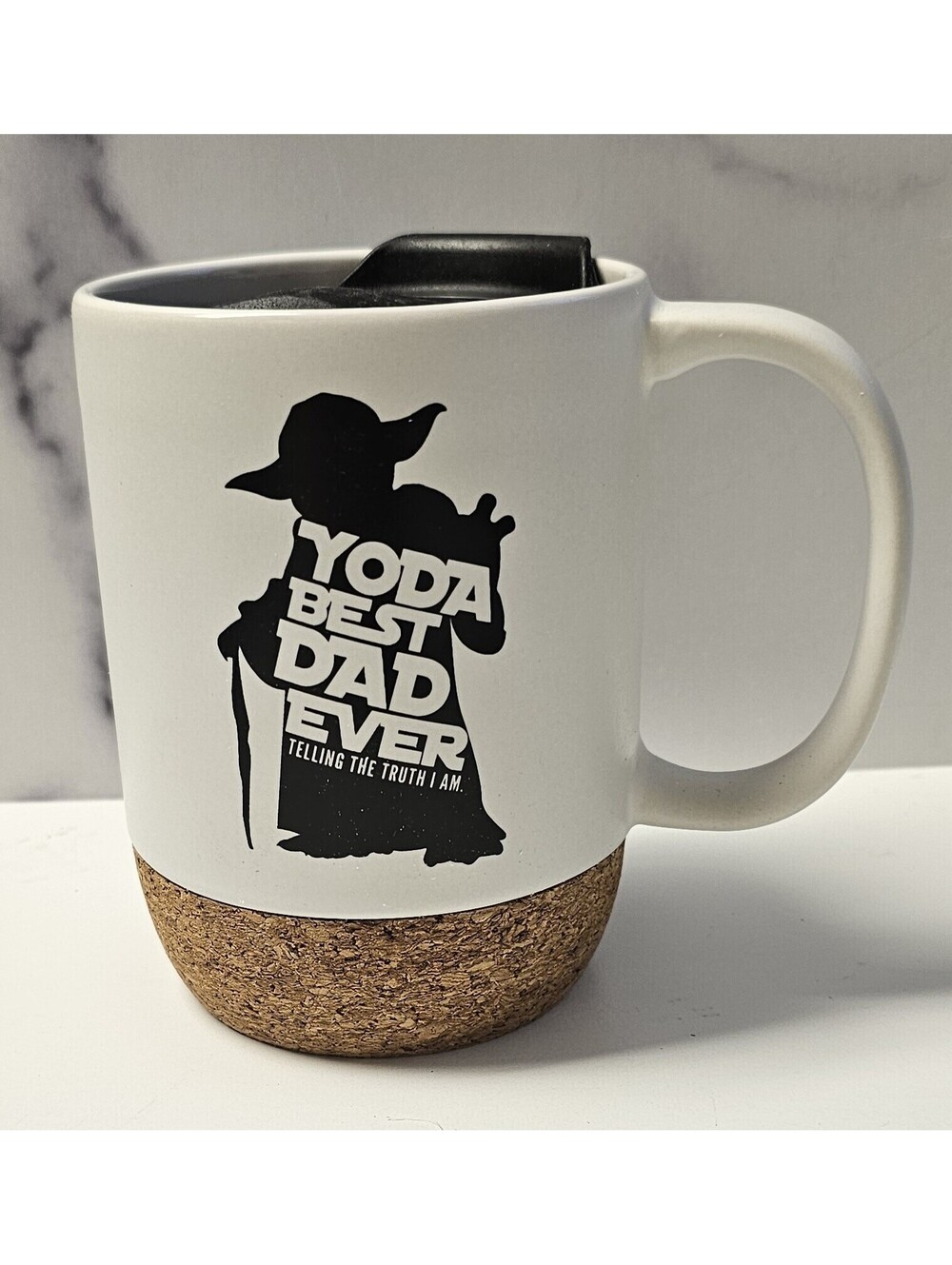 Yoda Best Dad Ever Telling The Truth I Am Cork Bot Star Wars 15oz Coffee Mug Lid